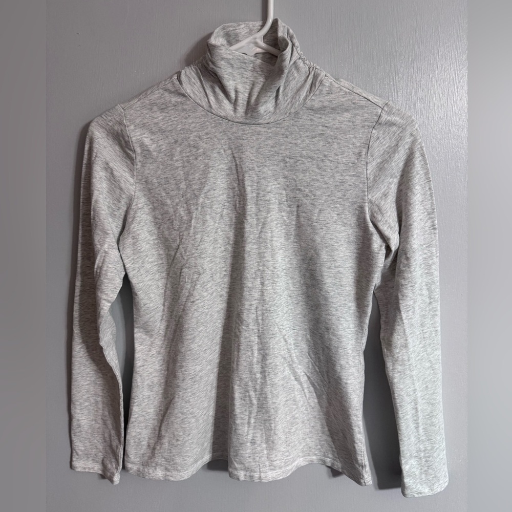 J. Jill Heathered Gray Lightweight Turtleneck Shirt Size XS